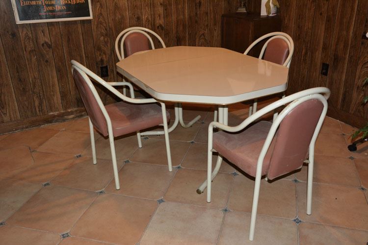 Five (5) Piece Vintage Kitchen Table Set