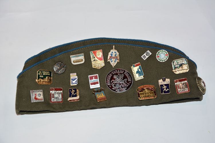 Hat with Russian Soviet Army and other Pins