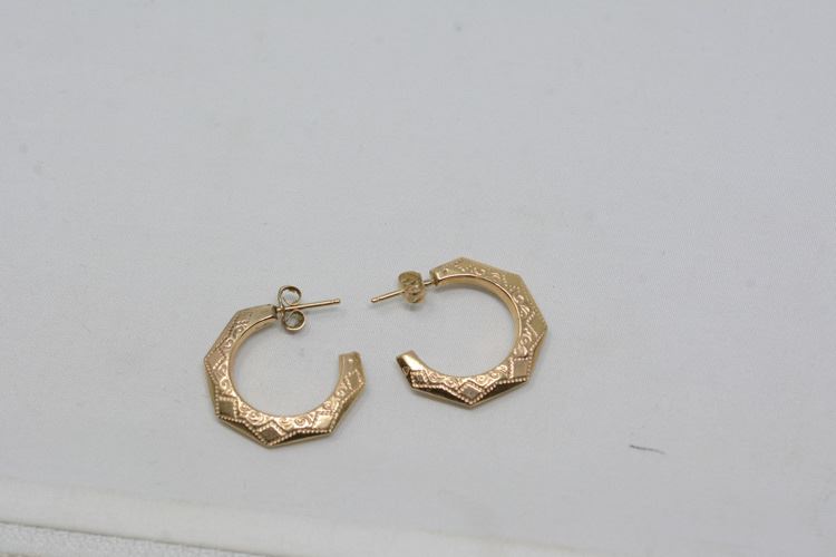 Pair 14K Gold Earrings  ( 2.23g)