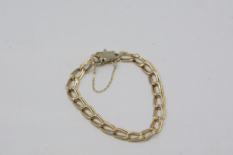 !4K Yellow Gold Link Bracelet 7.27 Grams