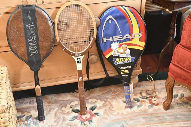 Group of Three (3) Tennis Rackets