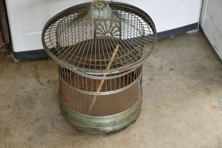 Very Unique Round Vintage Wired Metal Bird Cage
