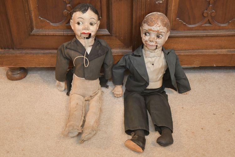 Two Early  Vintage Charlie McCarthy Ventriloquist Dolls