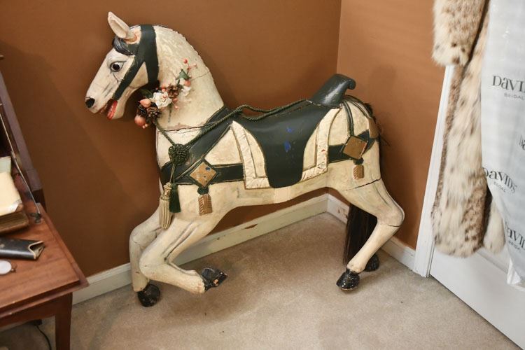 Wooden Carved Horse Figure