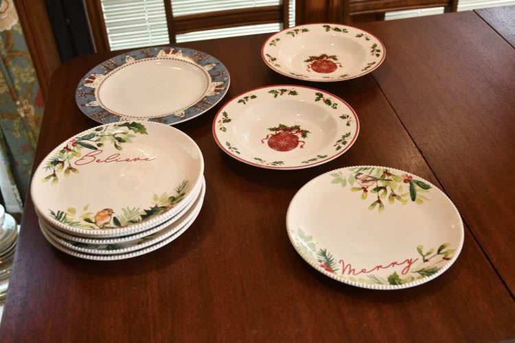 4 Winter Botanical Believe By Better Homes & Garden Luncheon Plates 9” and Other
