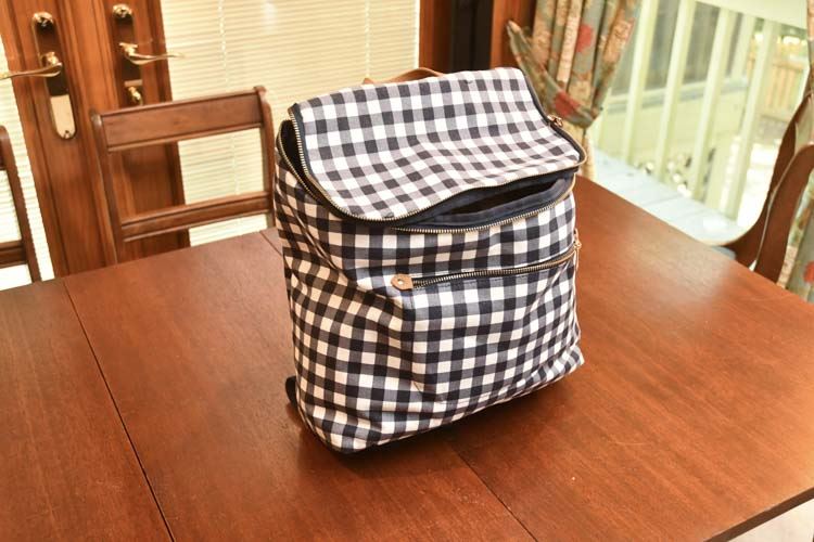 Picnic Set in Checkered Bag