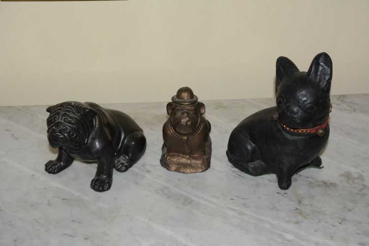 Three (3) Dog Figures