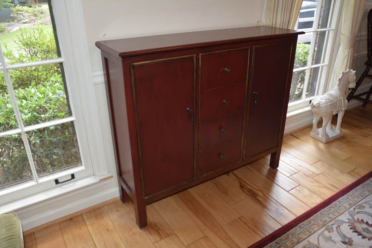 Red Lacquer Cabinet