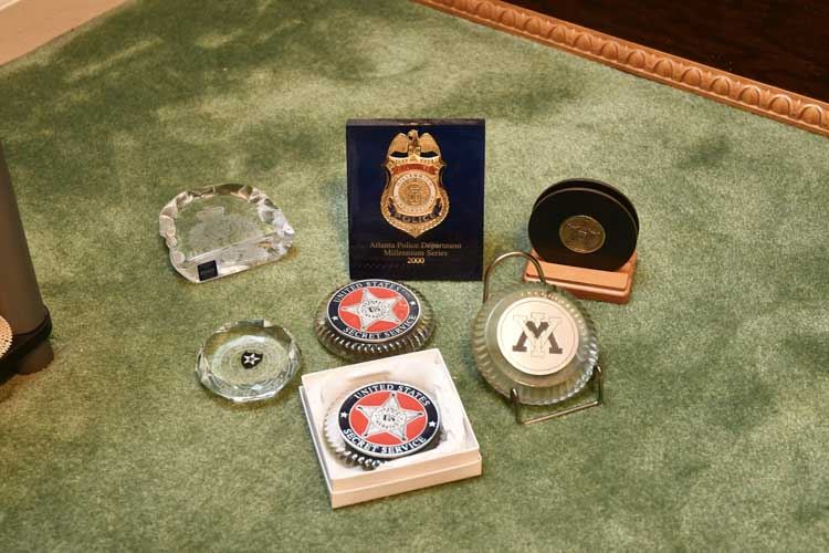 Secret Service Badges and Paper Weights