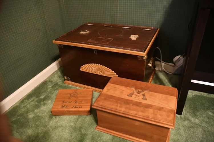 Three (3) Wood Boxes with Logos & Handmade