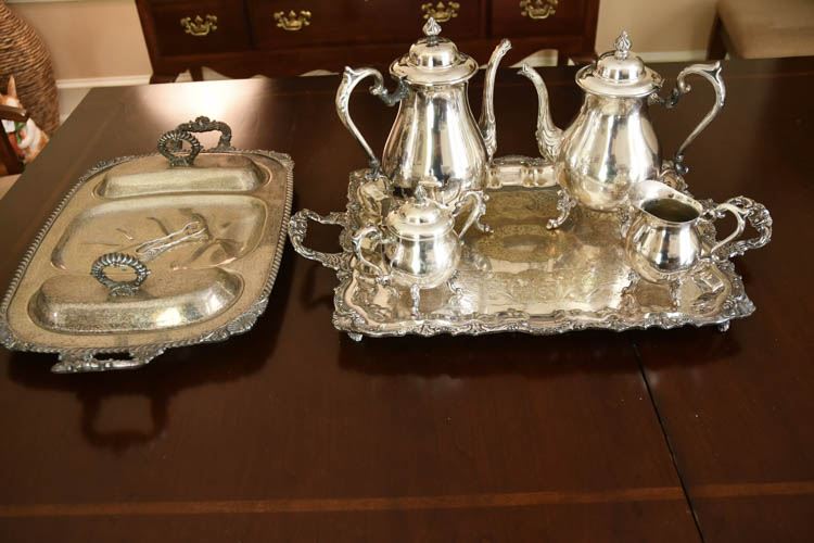 Group Silver Plated Serving Items