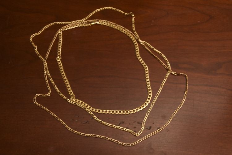 Three (3) 10K Yellow Gold Necklaces 11.6