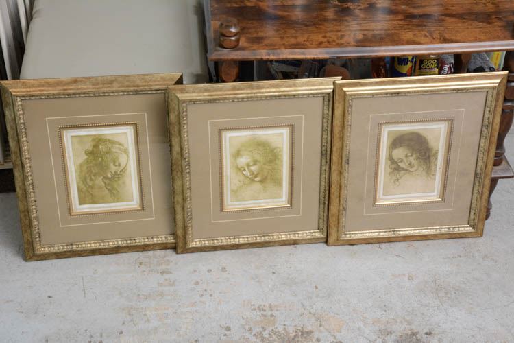 Three (3) Framed American Victorian Style Print