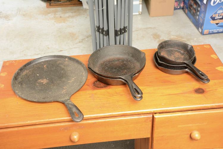 Group Cast Iron Pans