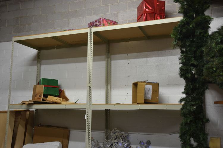 Four Sections Metal Shelving