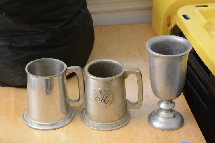 Three (3) Pewter Mugs