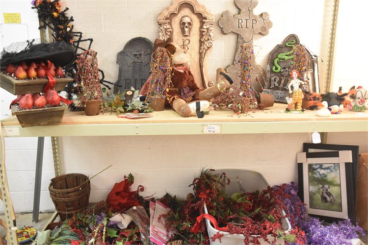 Large Lot OF Halloween And Holiday Decorations