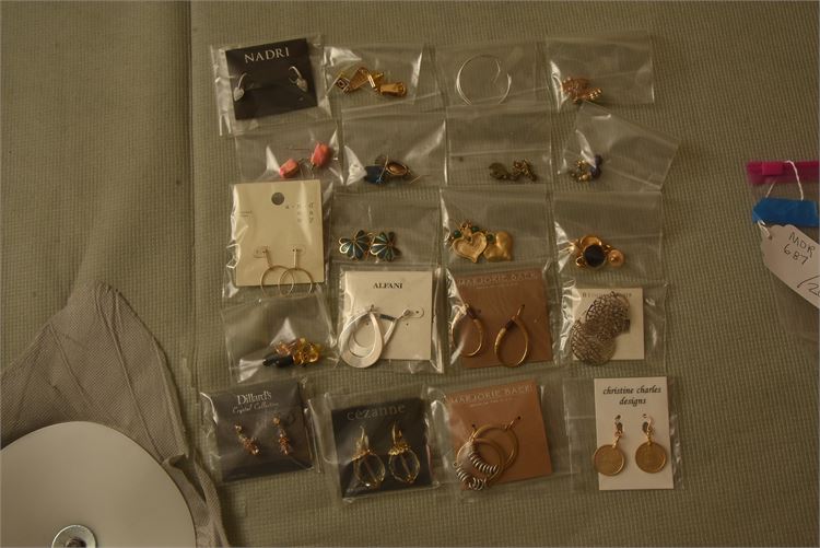 Twenty (20) Pair Earrings Various Styles and Makers