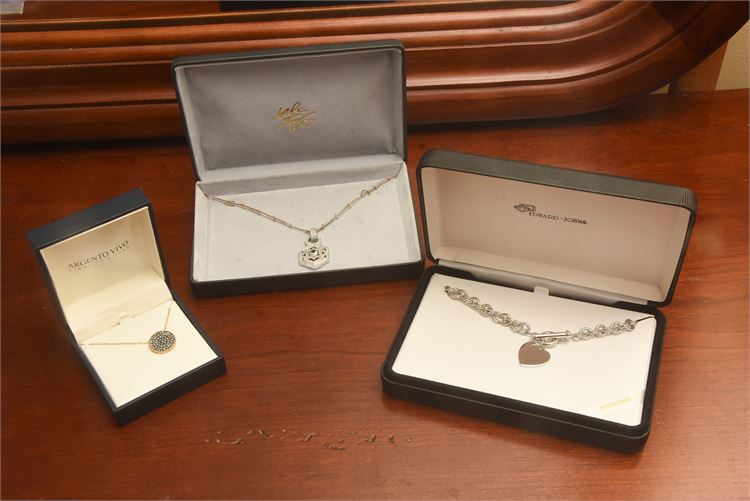 Sterling Jewelry Three Pieces In Boxes