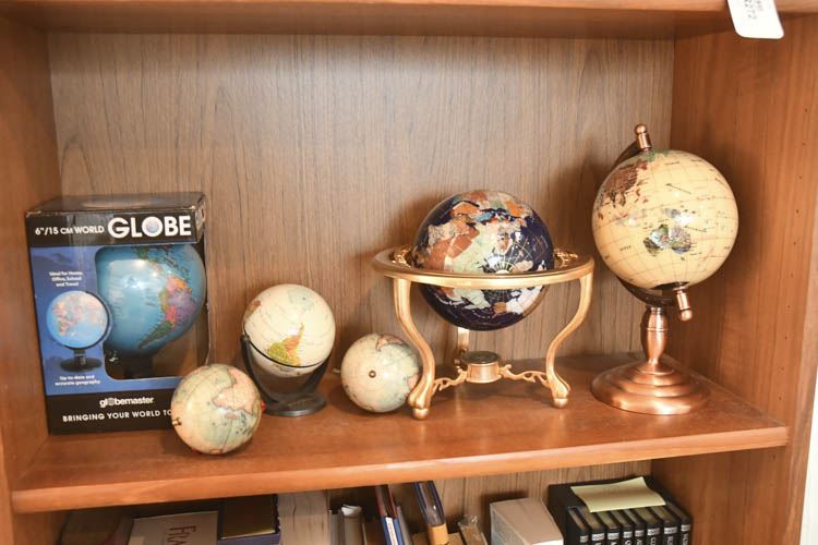 Group Decorative Table Top Globes
