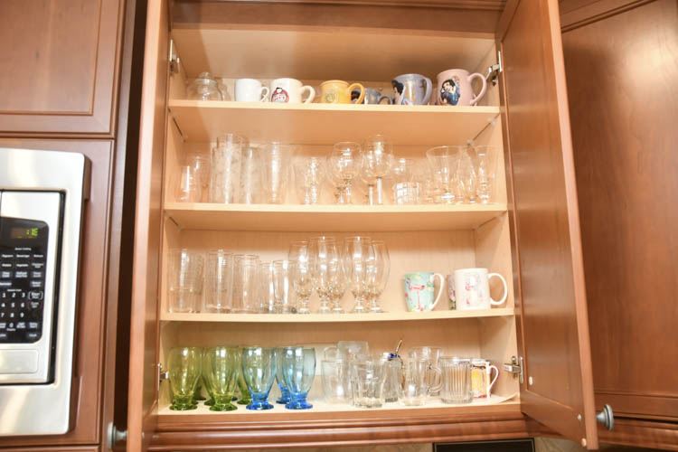 Misc. Glassware Located in Kitchen Cabinets