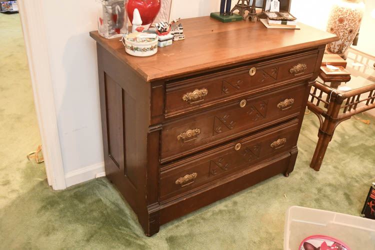 American Victorian Three Drawer Chest