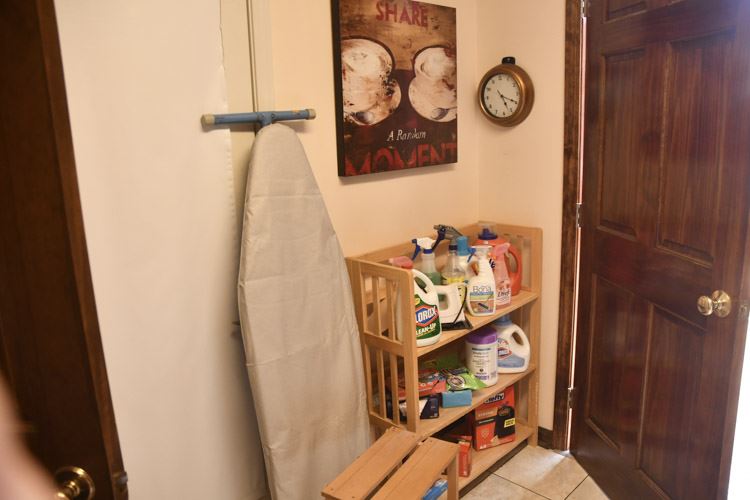 Laundry Area Shelf and Step  (Contents not Included)
