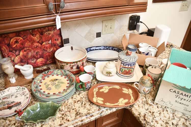 Group Counter Top Kitchen Porcelain, Marble and Ceramic Items