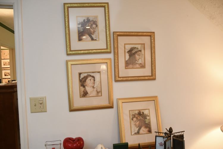 Four (4) Framed Classical Style Prints