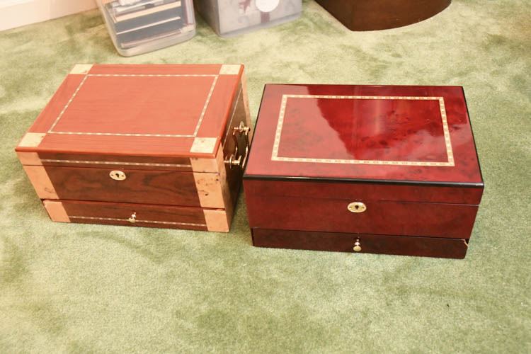 Two (2) Wood Jewelry Cases