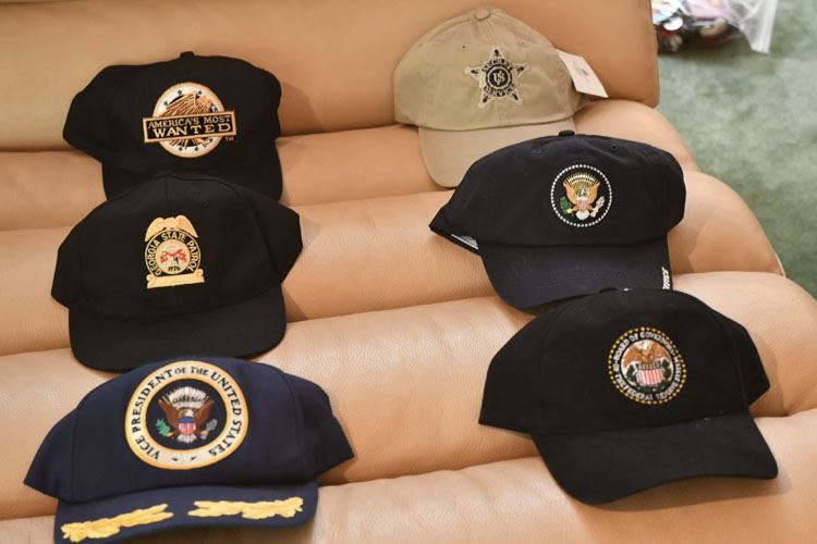 Six Hats with Cloth Badges