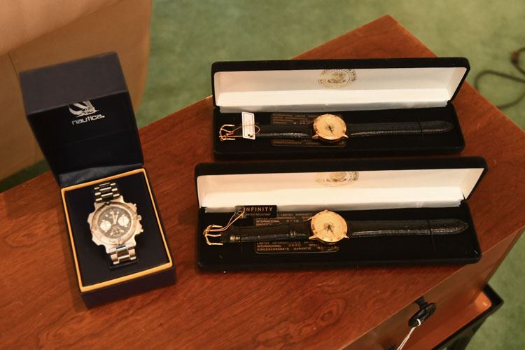 Nautica Vintage Chronograph Watch and Two Logo Watches