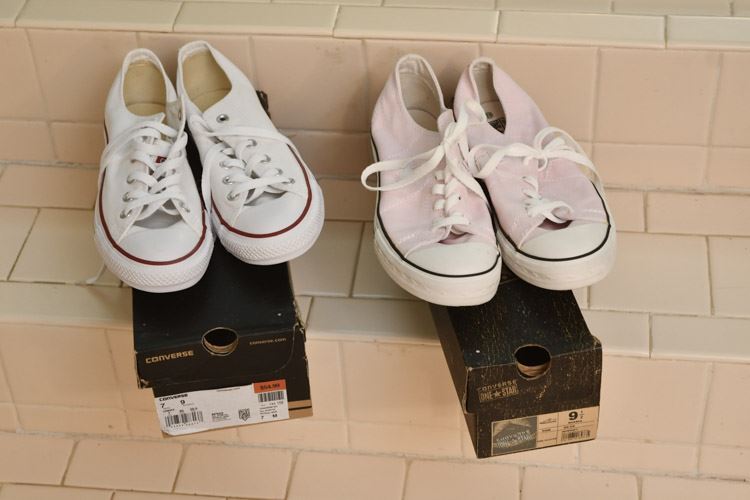 Two Pair Converse Shoes size 9.5