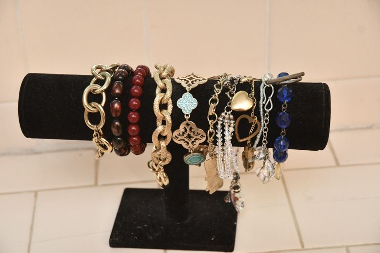 Group Of Link and Beaded Bracelets