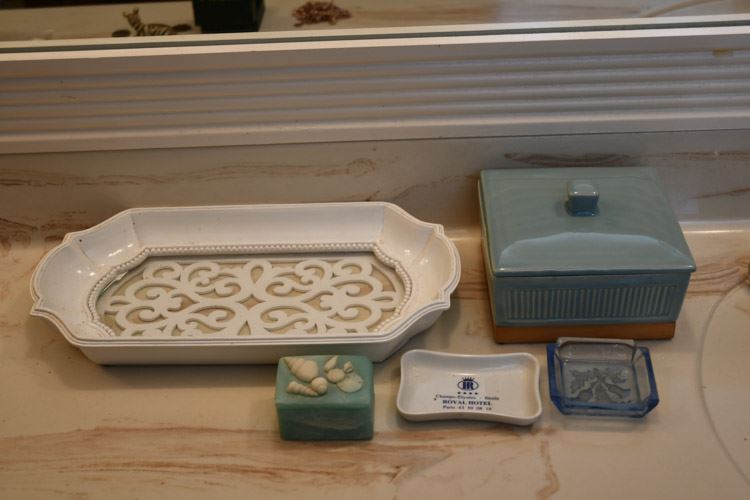 Five Porcelain counter Top Items