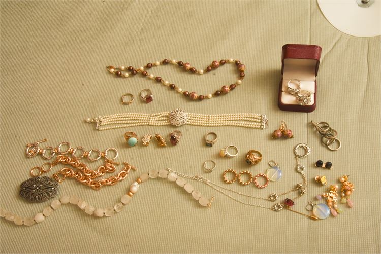 Group Costume Jewelry Various Forms and Makers
