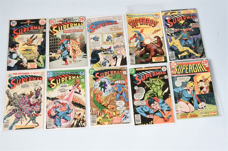 Ten (10) Various DC Superman Comic Books