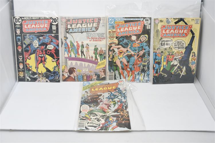 Five (5) DC Justice League of America Comic Books