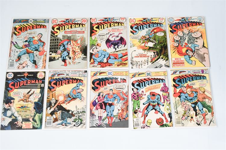 Ten (10) Superman Comic Books