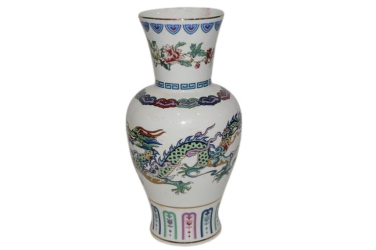 Franklin Mint "Dance of the Celestial Dragon" Porcelain Vase