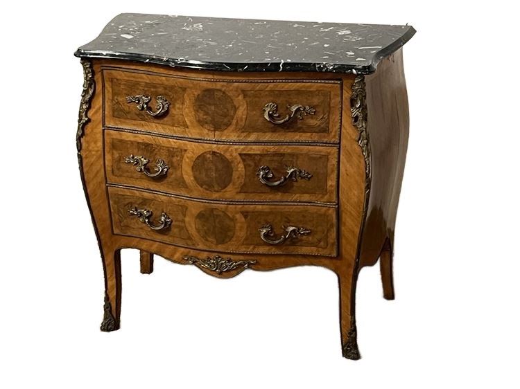 Louis XV Style Marble Top Chest of Drawers