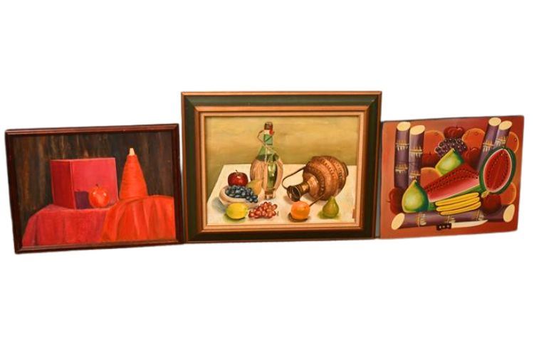 Three (3) Framed Still Life Paintings