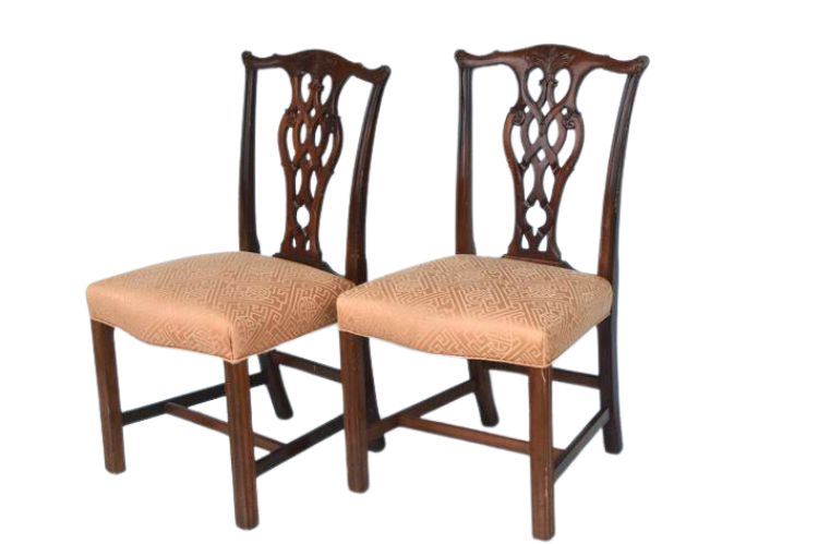 Two (2) Chippendale Style Dining Chairs