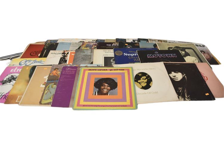 Group of Vinyl Record Albums