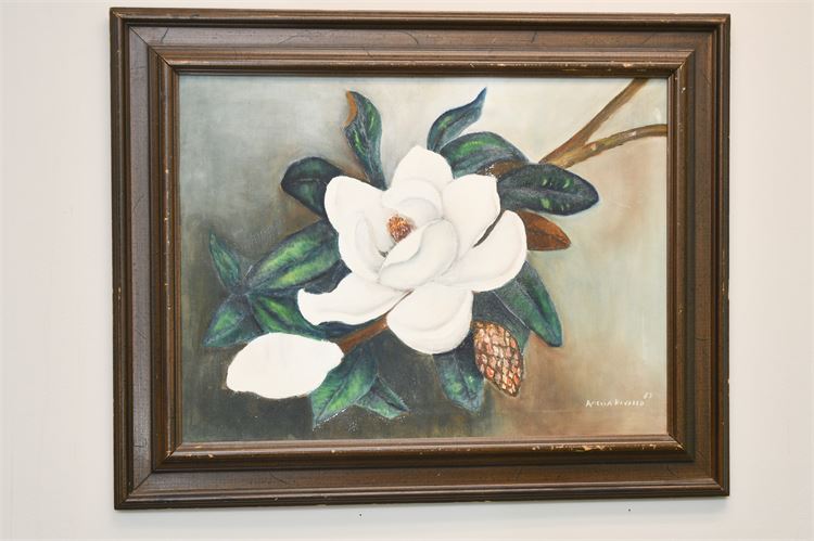 Arielia Navarro Oil on Canvas Still Iife with Flowers