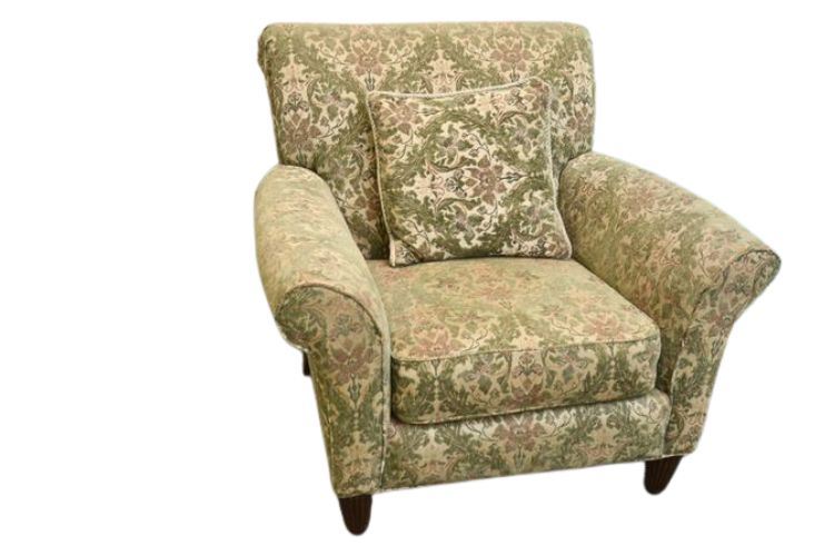 Floral Upholstered Club Chair for Alan White