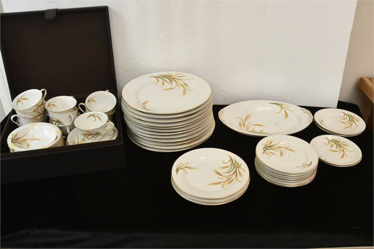 Set of Fifty-four (54)-Pc. Vintage Puritan China Wheat Pattern Dinnerware