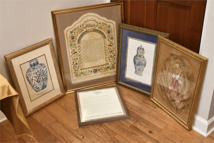 Group of Five (5) Framed Wall Decors