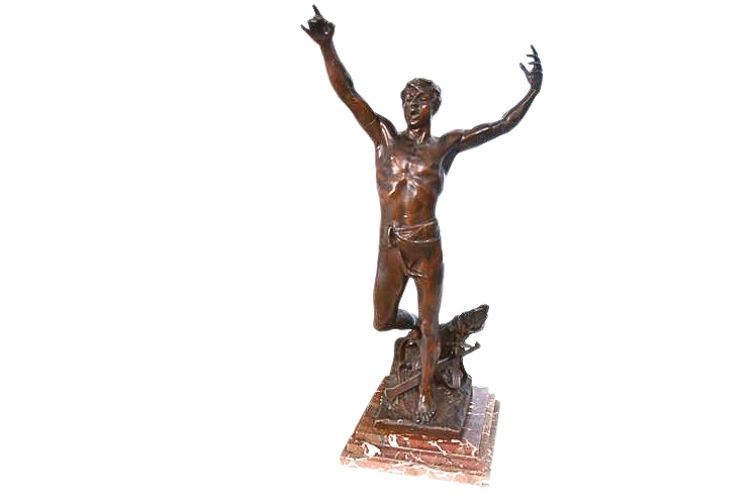 Large 19th cent Bronze Sculpture "Vox Pacis"  by George Bareau
