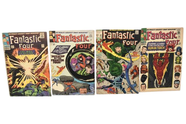 Four (4) Marvel Fantastic Four Comic Books
